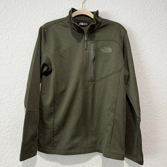 The North Face Green Performance Jacket 1/2 Zip Excellent condition Medium - Picture 1 of 4